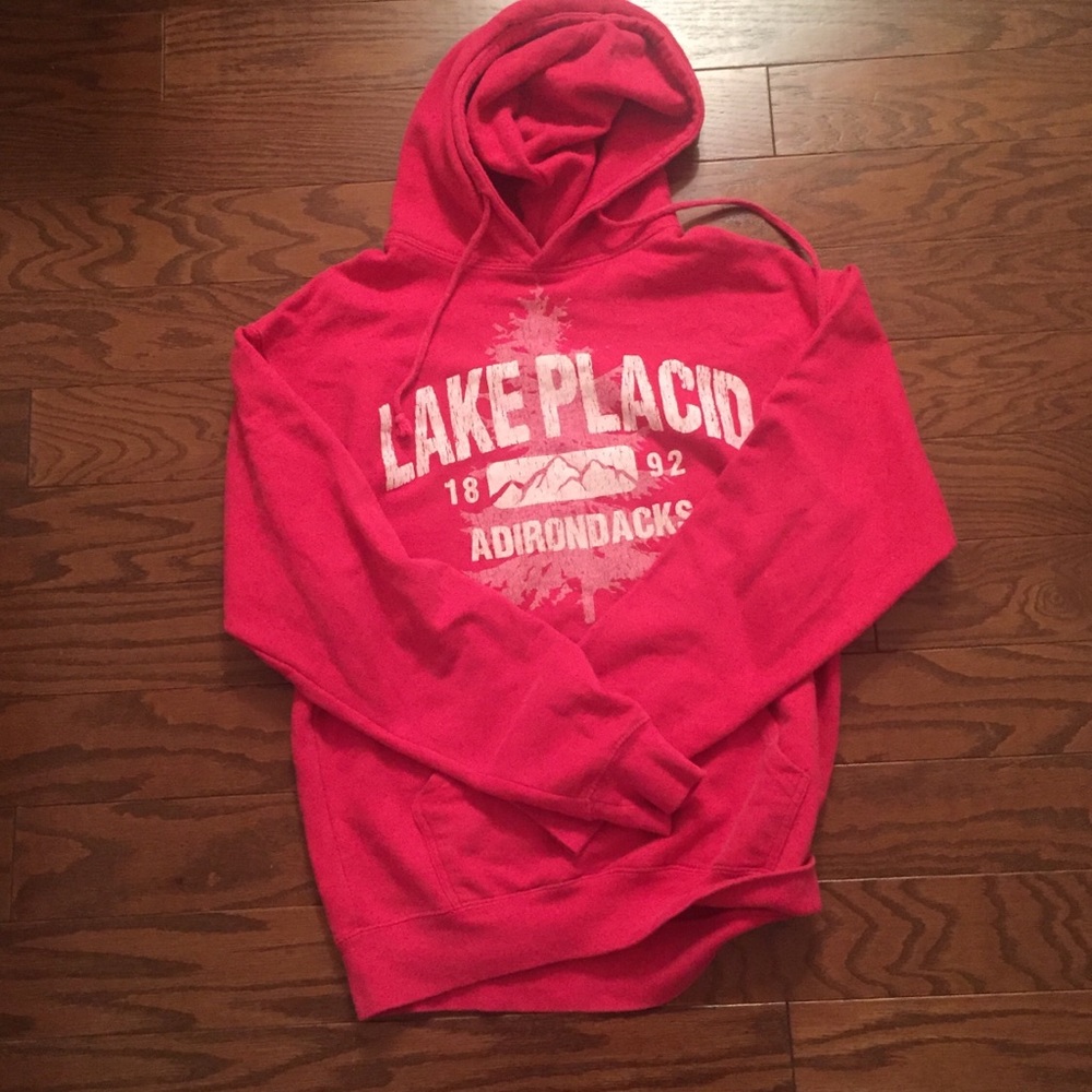 Pink Hoodie Adirondacks Lake Placid